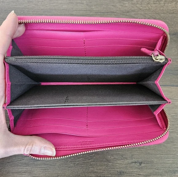 Fendi Multicolor Zucchino Print Coated Canvas Long Zip Wallet + Dustbag - Picture 6 of 16